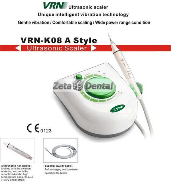 Vrn® Ultrasonic Scaler K08A with plastic shell handpiece